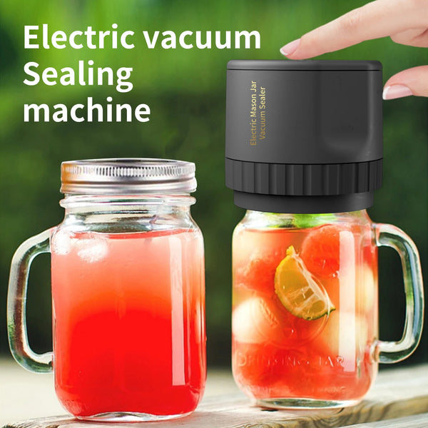 Electric Mason Jar Vacuum Sealer, Cordless Vacuum Sealer Kit for Wide-Mouth and Regular-Mouth Mason Jars, for Food Storage