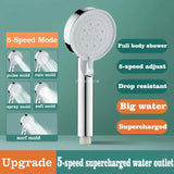 4 Modes Shower Head High Pressure Showerhead One-Key Stop Water Massage Shower Head with Filter Element Bathroom Accessories