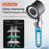 4 Modes Shower Head High Pressure Showerhead One-Key Stop Water Massage Shower Head with Filter Element Bathroom Accessories