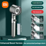 XIAOMI High Pressurized Filter Shower Head 3-Mode Adjustable Spray with Massage Brush Rain Faucet Shower Set Bathroom Accessory