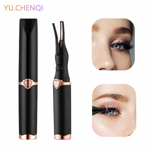 Electric Heated Eyelash Curler USB Rechargeable Eyelashes Curler Long Lasting Hold Women Makeup Beauty Tools