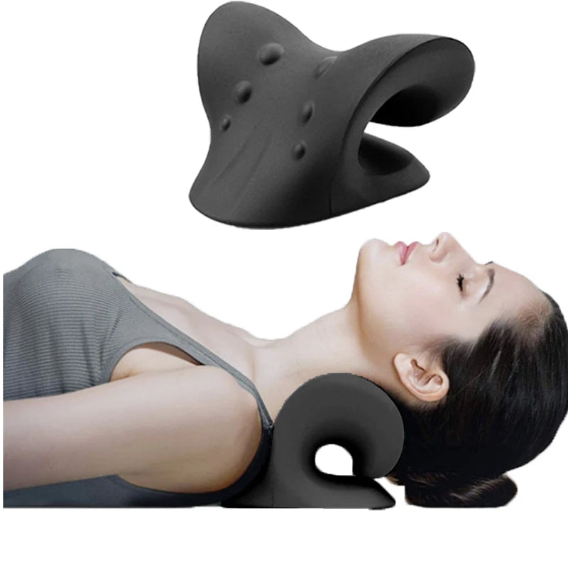 Cervical Spine Stretch Neck Shoulder Relaxer Cervical Muscle Relaxation Traction Device Shoulder Massage Pillow Spine Correction